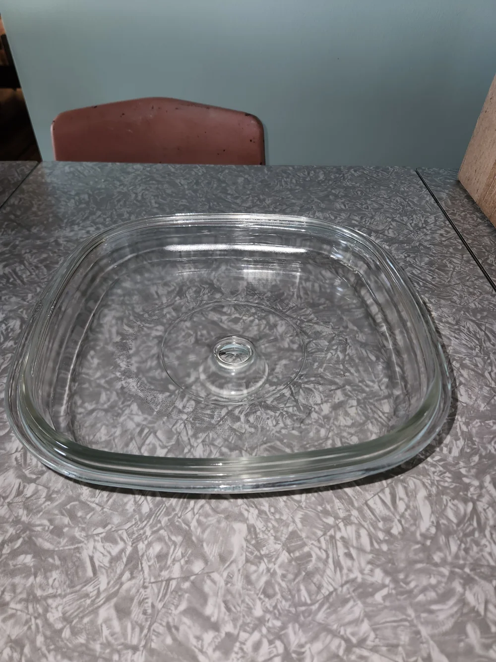 Pyrex Clear Glass Square Lid with Handle